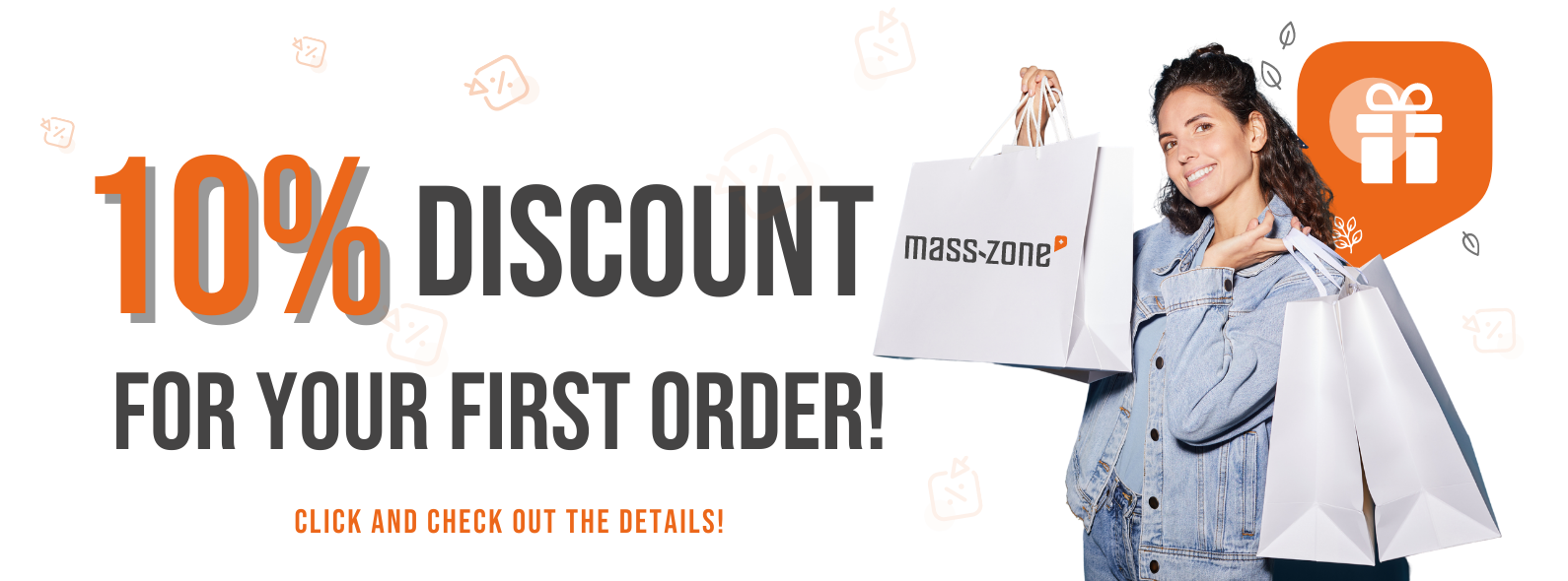 Discount 10 % on first purchases